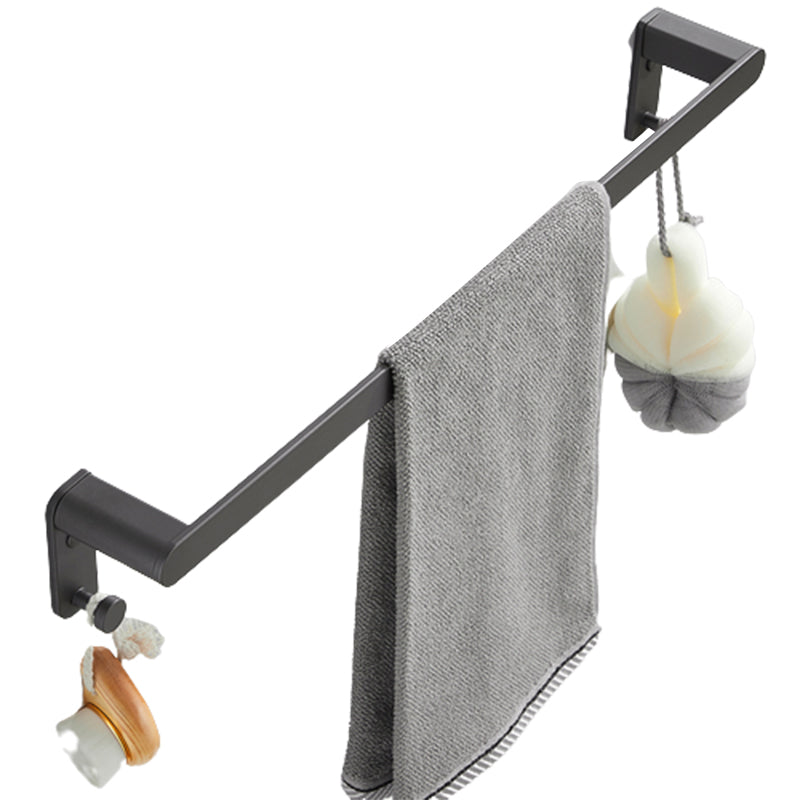 Modern Gray Bathroom Accessory As a Single Piece or As a Set Made of Metal