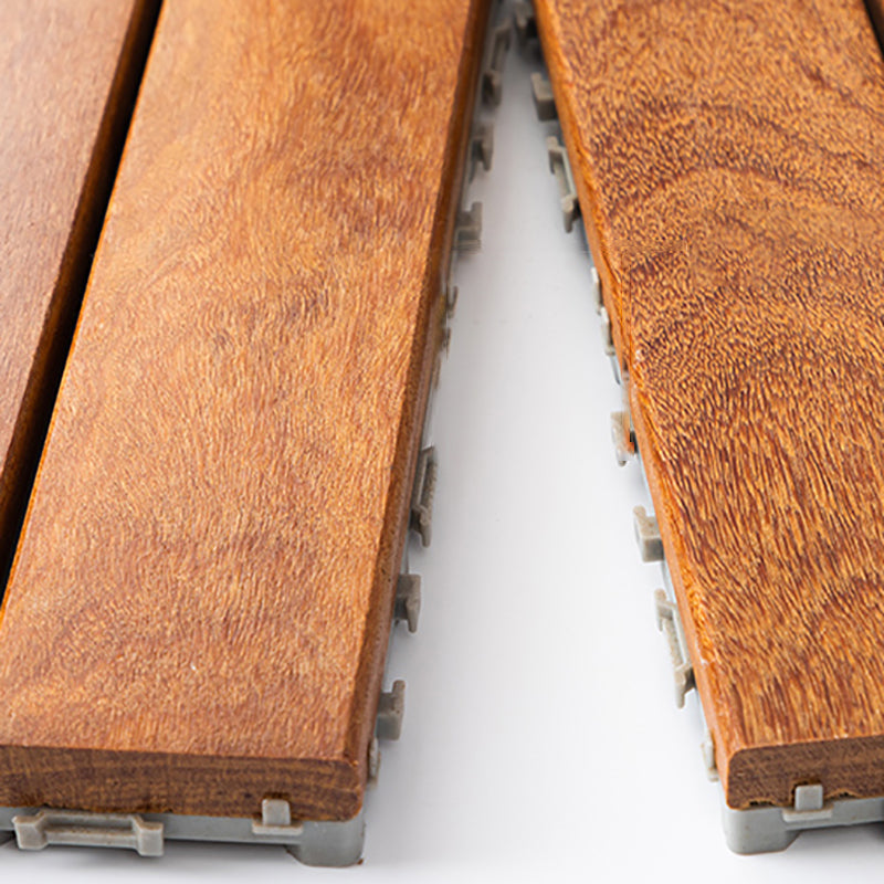 4-Slat Wood Deck/Patio Floor Tiles Interlocking Installation Floor Tiles