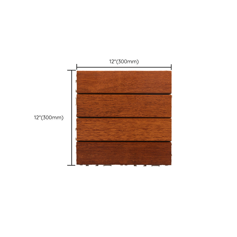 4-Slat Wood Deck/Patio Floor Tiles Interlocking Installation Floor Tiles