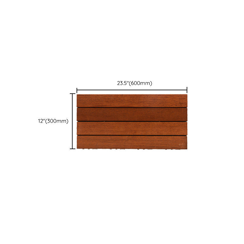 4-Slat Wood Deck/Patio Floor Tiles Interlocking Installation Floor Tiles