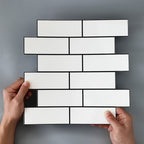 Plastic Peel & Stick Subway Tiles Contemporary Waterproof Peel & Stick Subway Tiles