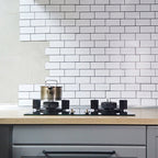 Plastic Peel & Stick Subway Tiles Contemporary Waterproof Peel & Stick Subway Tiles