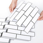 Plastic Peel & Stick Subway Tiles Contemporary Waterproof Peel & Stick Subway Tiles