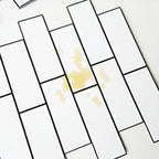 Plastic Peel & Stick Subway Tiles Contemporary Waterproof Peel & Stick Subway Tiles