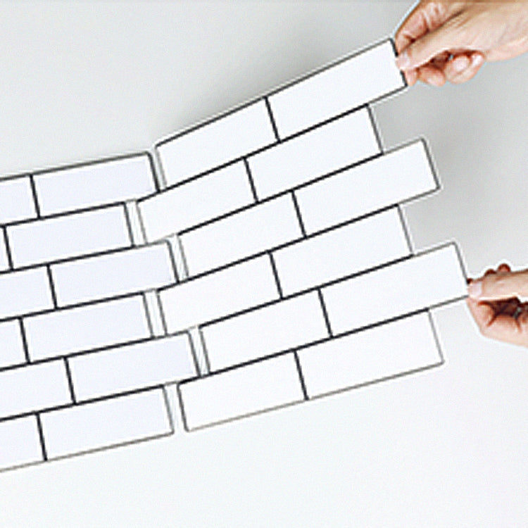 Plastic Peel & Stick Subway Tiles Contemporary Waterproof Peel & Stick Subway Tiles