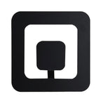 Minimalistic square wall lamp fixture made of iron 7"/9" wide LED bedroom wall lighting ideas in black