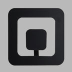 Minimalistic square wall lamp fixture made of iron 7"/9" wide LED bedroom wall lighting ideas in black