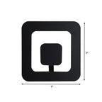 Minimalistic square wall lamp fixture made of iron 7"/9" wide LED bedroom wall lighting ideas in black
