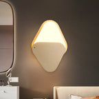 Metallic Triangle Wall Lighting Fixture Simple LED Gold Wall Mount Wall Lamp with Rotatable Design for Bedroom