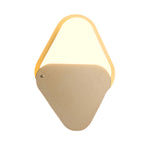 Metallic Triangle Wall Lighting Fixture Simple LED Gold Wall Mount Wall Lamp with Rotatable Design for Bedroom
