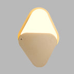 Metallic Triangle Wall Lighting Fixture Simple LED Gold Wall Mount Wall Lamp with Rotatable Design for Bedroom