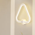 White Triangle Frame Wall Mount Light Modernism LED Acrylic Wall Lamp Wall Light for Balcony