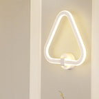 White Triangle Frame Wall Mount Light Modernism LED Acrylic Wall Lamp Wall Light for Balcony
