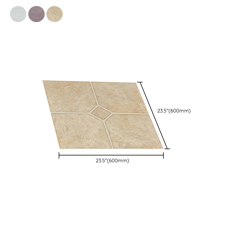 Rectangle PVC Flooring Smooth Peel and Stick Wood Look Vinyl Floor