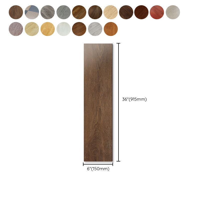 Rectangle PVC Flooring Smooth Peel and Stick Wood Look Vinyl Floor