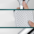 Contemporary Rectangular Hand Shower 3 Jets Wall Mounted Hand Shower