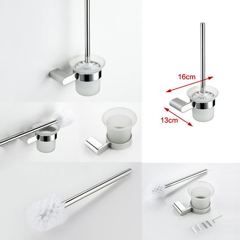 Contemporary bathroom accessories single item or in set in silver