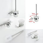 Contemporary bathroom accessories single item or in set in silver