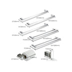Contemporary bathroom accessories single item or in set in silver