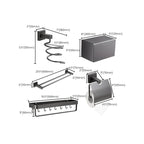 Contemporary bathroom accessories single piece or in a set made of gray metal