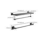 Contemporary bathroom accessories single piece or in a set made of gray metal