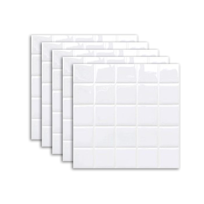 White Mosaic Peel & Stick Tile Waterproof Kitchen Backsplash Wallpaper