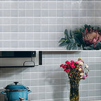 White Mosaic Peel & Stick Tile Waterproof Kitchen Backsplash Wallpaper