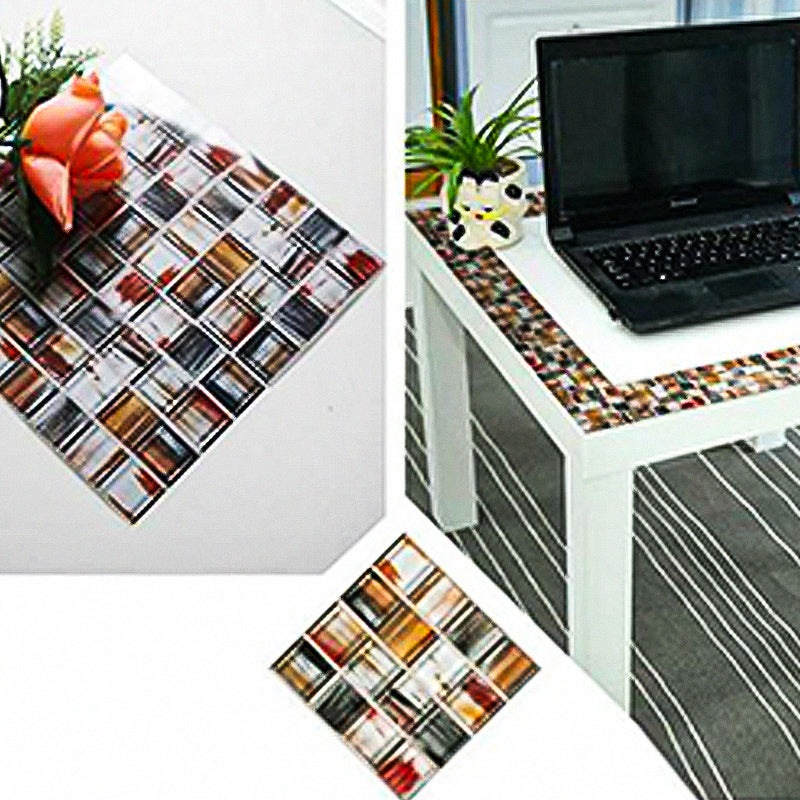 Square Mosaic Peel & Stick Tiles Waterproof Kitchen Splashback Tiles