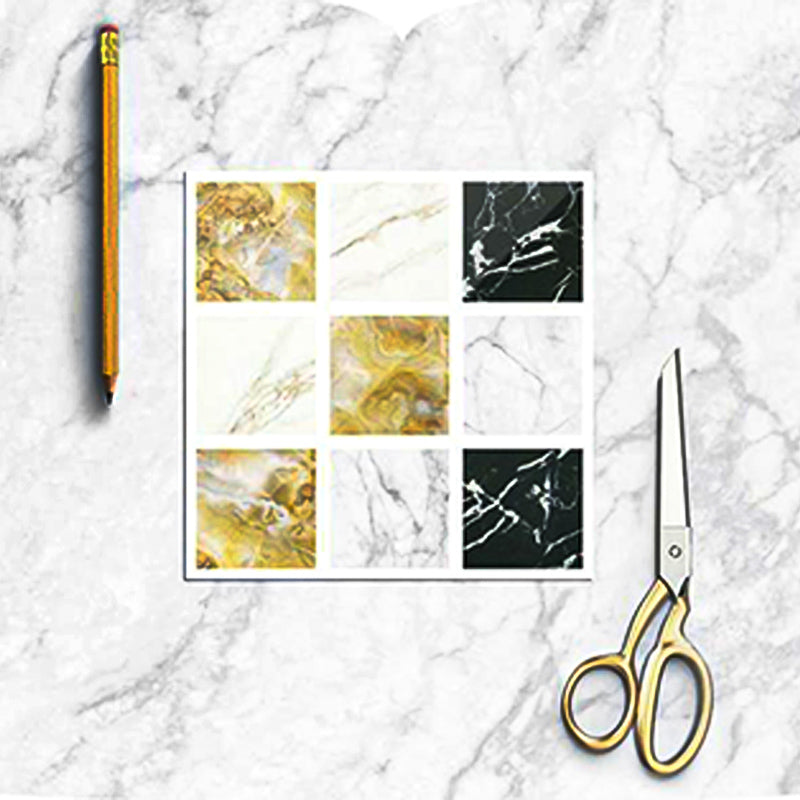 Square Mosaic Peel & Stick Tiles Waterproof Kitchen Splashback Tiles