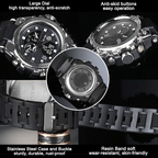 Sporty Dual-Display Mode Multifunctional Waterproof Luminous Men's Wristwatch
