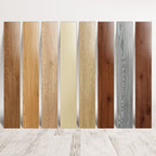 Peel and Stick PVC Flooring Smooth Wood Look Effect Slip Resistant Vinyl Floors