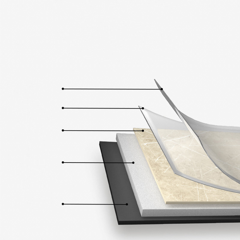 Peel and Stick PVC Flooring Smooth Wood Look Effect Slip Resistant Vinyl Floors