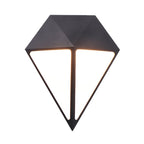 Modernist Diamond Wall Light Metallic LED Stair Wall Mount Lamp in Black, White/Warm/Natural Light