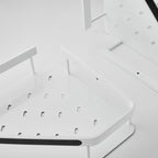 Matt white 3-piece modern bathroom accessory set, bathroom shelf