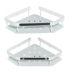 Matt white 3-piece modern bathroom accessory set, bathroom shelf