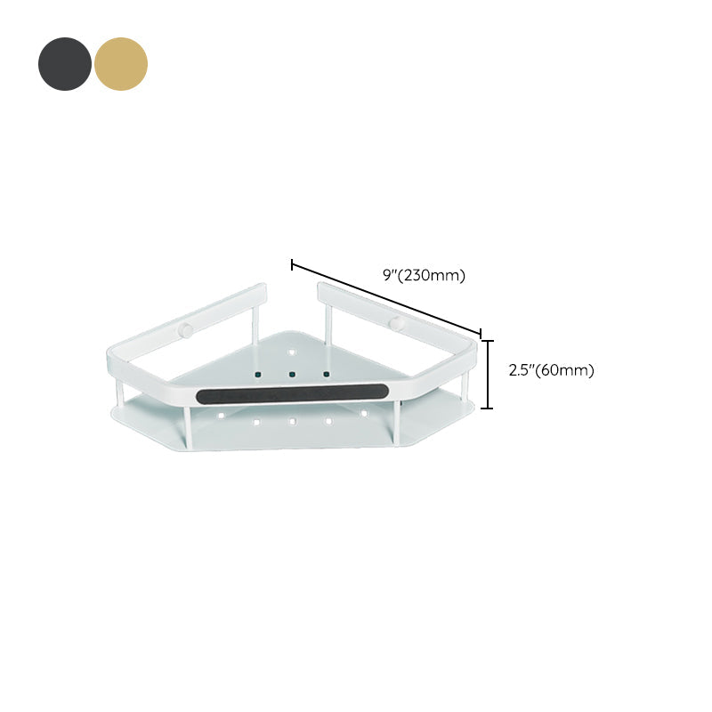 Matt white 3-piece modern bathroom accessory set, bathroom shelf
