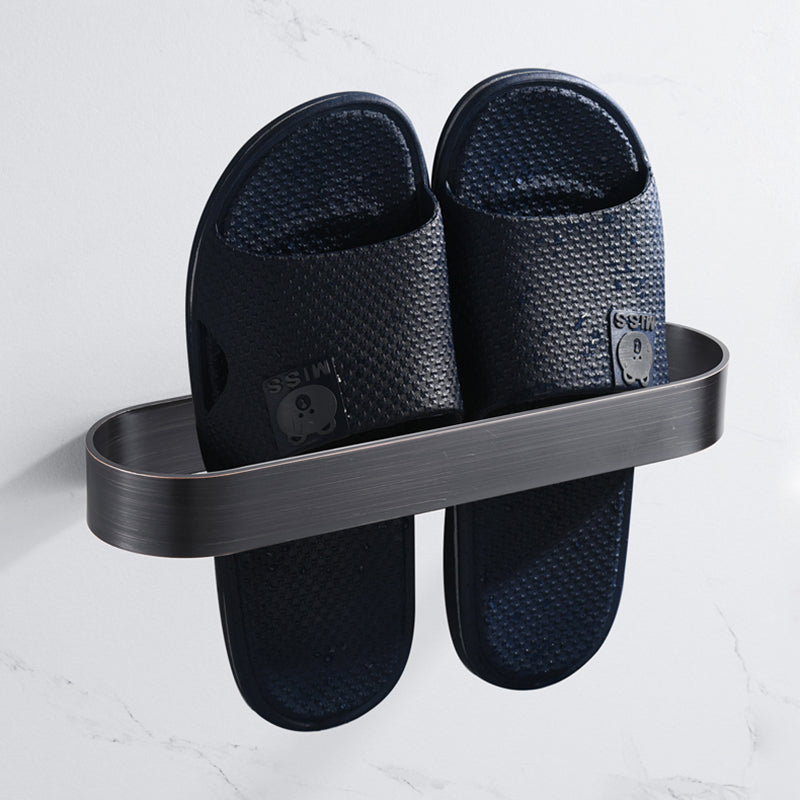 2-piece modern bathroom hardware set in gold/black, towel holder