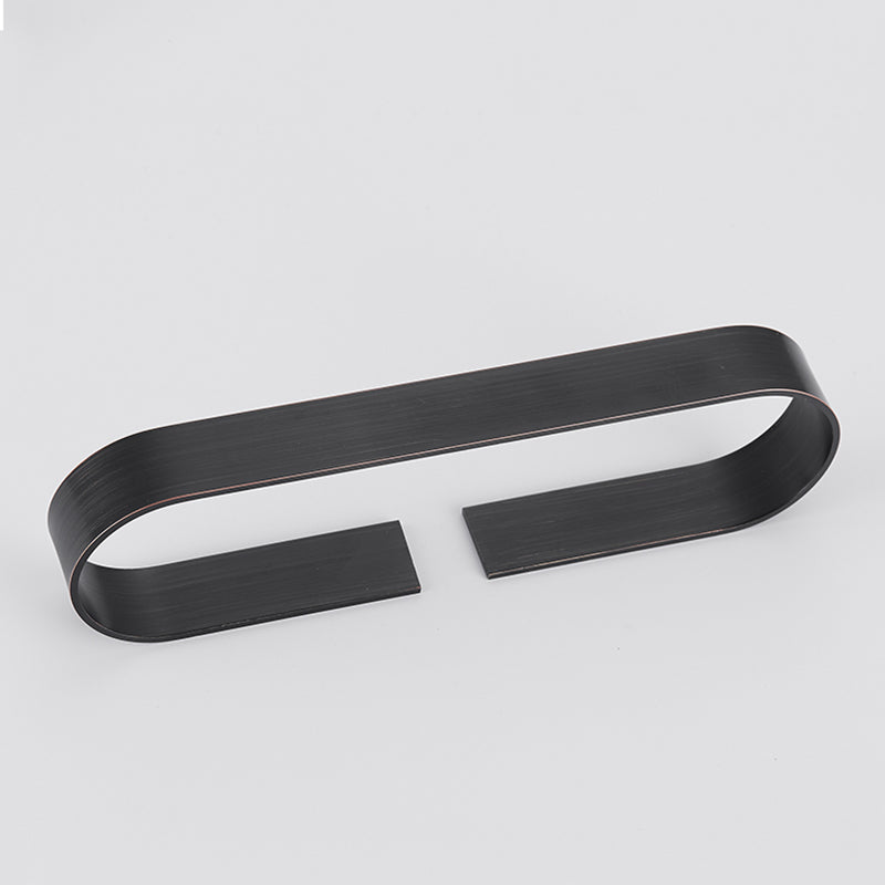 2-piece modern bathroom hardware set in gold/black, towel holder