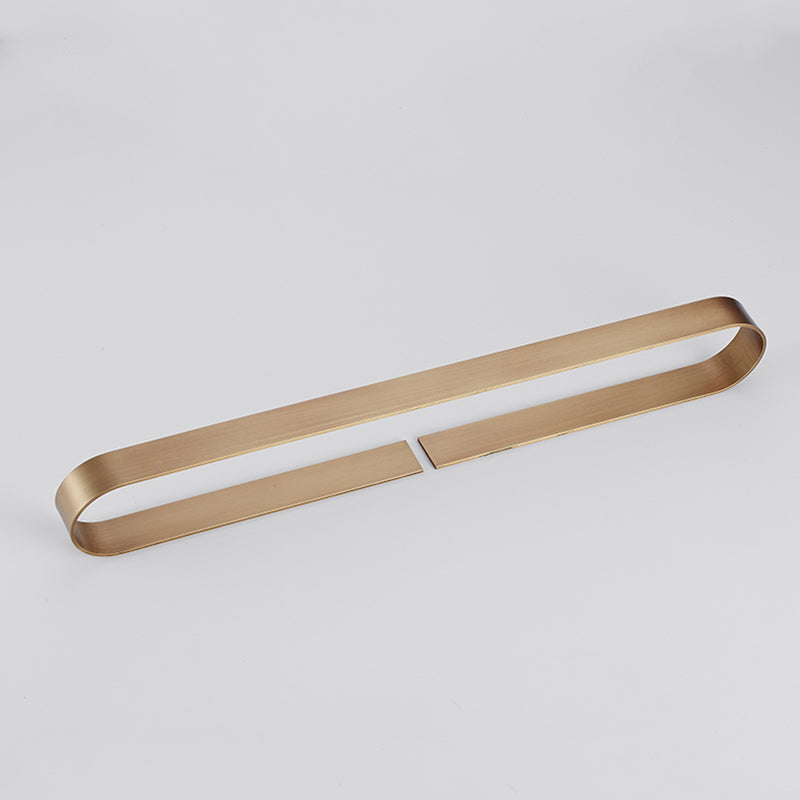 2-piece modern bathroom hardware set in gold/black, towel holder