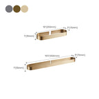 2-piece modern bathroom hardware set in gold/black, towel holder
