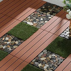 Snap garden tiles striped pattern tile set paving slab