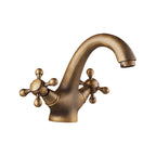 Vintage Widespread Bathroom Faucet Industrial Cross Handles Basin Faucet