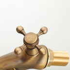 Vintage Widespread Bathroom Faucet Industrial Cross Handles Basin Faucet
