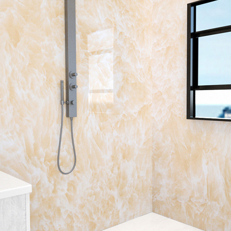 Marbleing Water-repellent Tile PVC Single Peel-and-stick Tile for Bathroom Back Wall