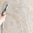 Marbleing Water-repellent Tile PVC Single Peel and Stick Tile for Bathroom Back Wall