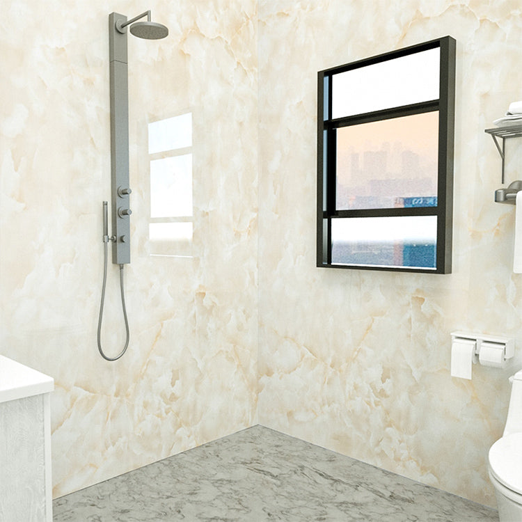 Marbleing Water-repellent Tile PVC Single Peel-and-stick Tile for Bathroom Back Wall