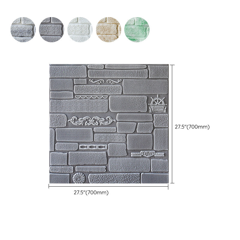 Modern Wall Covering Peel and Stick Brick 3D Print Waterproof Wall Panel