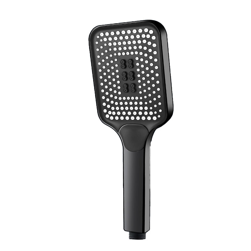 Modern Rectangular Hand Shower in Black 3 Spray Wall Mounted Hand Shower