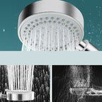 Round self-cleaning hand shower adjustable spray pattern stainless steel hand shower