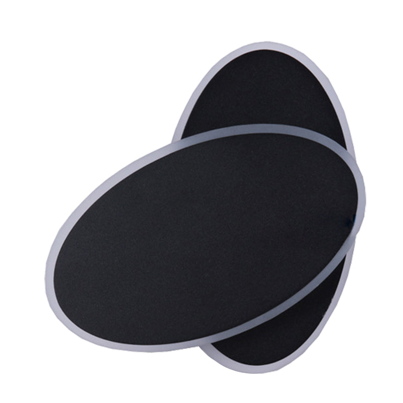Modern LED Wall Lamp White/Black Finish Double Oval Wall Light with Acrylic Shade in Warm/White Light